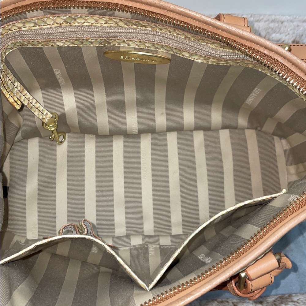 Brahmin Snake Skin Embossed Satchel - Picture 13 of 16